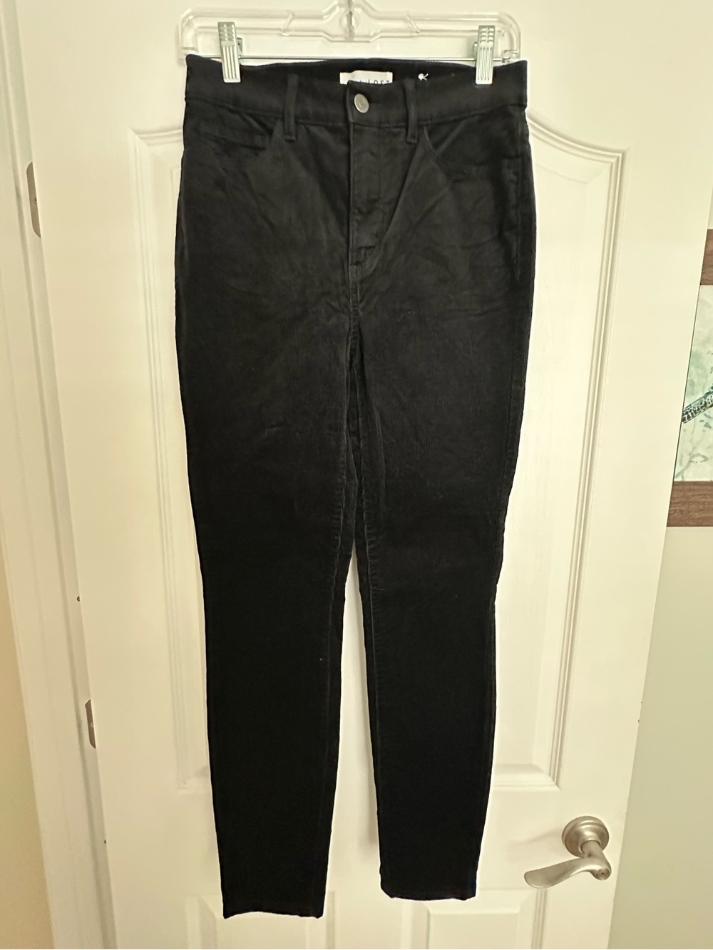 LOFT NWOT Black Corduroy High-Waist Slim Women’s Jeans